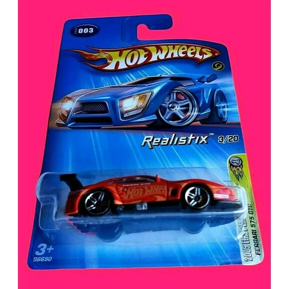 Hot Wheels FERRARI 575 GTC RED 003 2005 FIRST EDITIONS REALISTIX 3/20 1:64 G6690